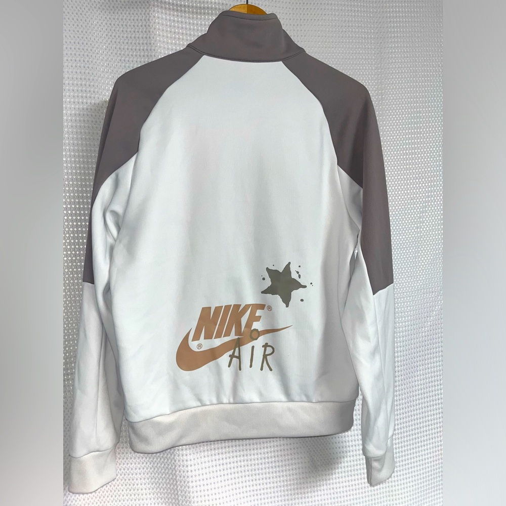 Nike Full Zip Jacket, Peace Love Basketball, Mens Medium, White Grey DZ3074-030